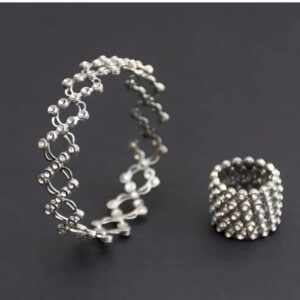 Silver-Convertible Ring Bracelet